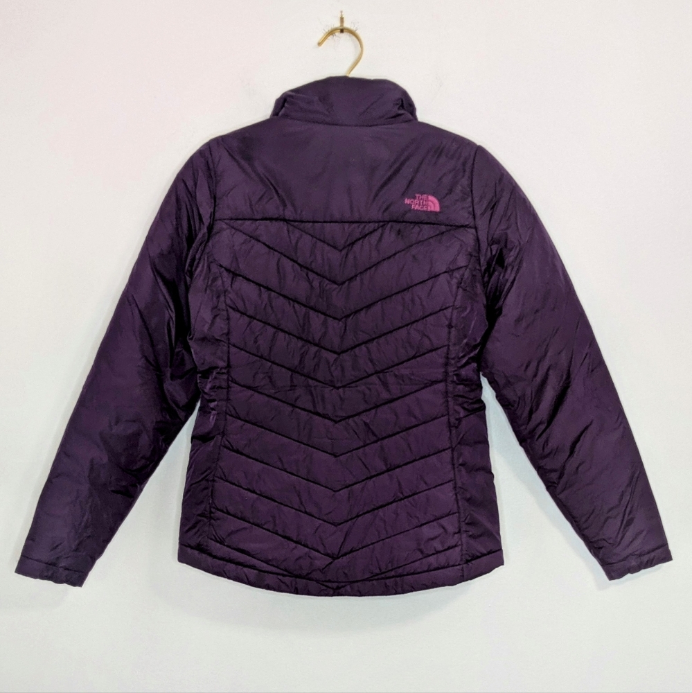 The North Face Small Deep Purple w/ Hot Pink Zippers Quilted Winter Jacket Coat - Picture 8 of 12